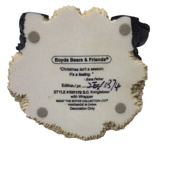 Boyds Bears S.C. Kringlebear with Wrapper Treasure Box 392172 Retired Christmas - Picture 4 of 7